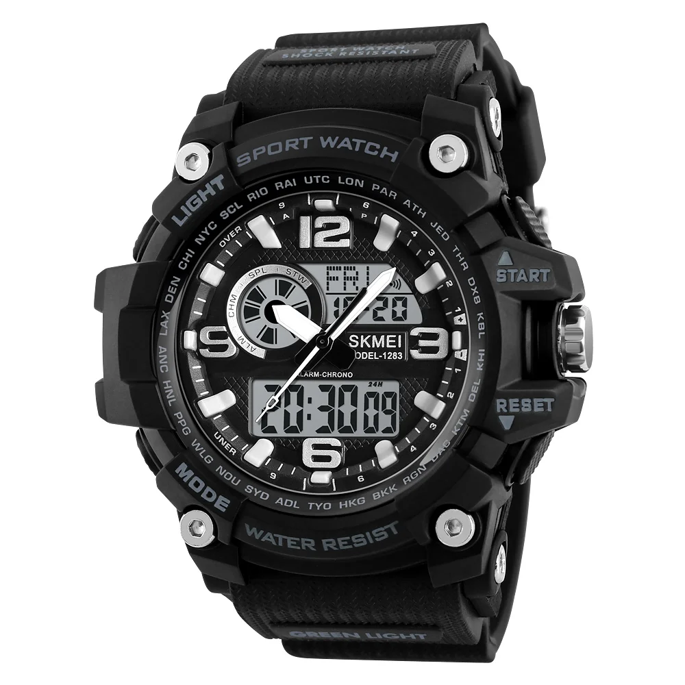 

Japan movement China case digital watch module men watches, 9 colors