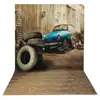 New Arrival 3x5ft Car Tire Garage Retro Photo Backdrop Photography Background Studio Props Blue Worn-out Car
