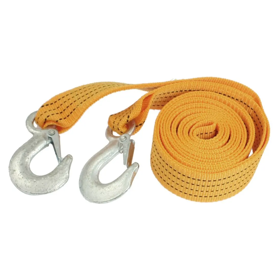 Buy Truck Car Orange Nylon Flat Belt 3 Ton Towing Strap 9.84ft w Hook ...