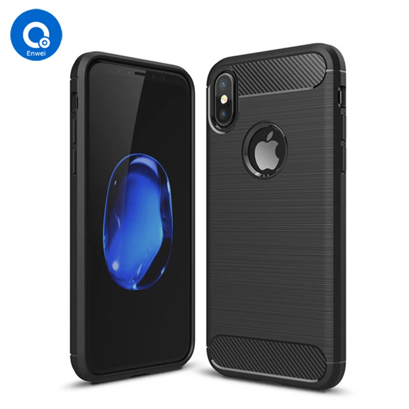 

Soft Silicone TPU Carbon Fiber Case for iPhone X Cover Coque Luxury Shockproof Armor Full Cover for iPhone X Case