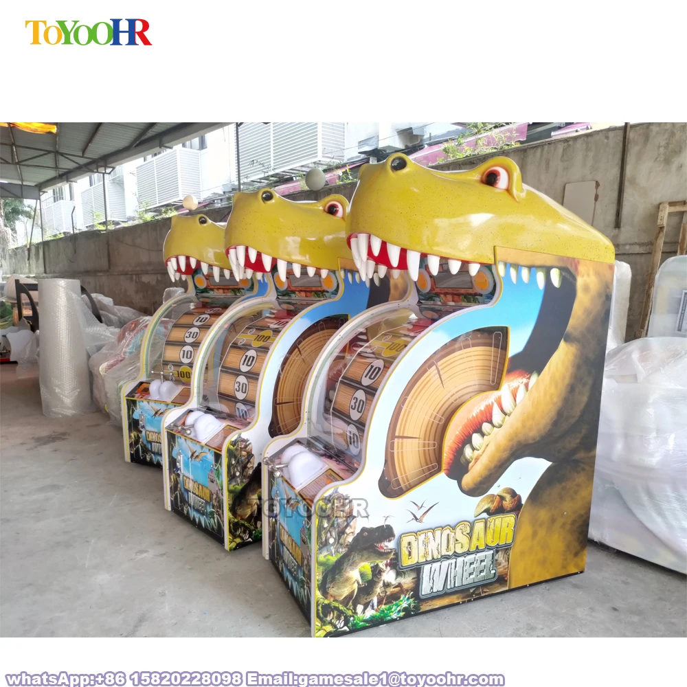 Sale Low Price Most popular Dinosaur Wheel Lottery children's slot redemption game machine
