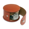 Luxury design single slot tan leather hard travel watch case