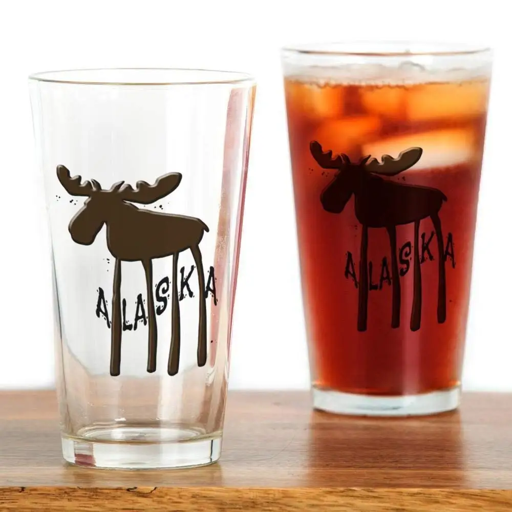 Alaskan pint glass naked fish