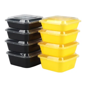 Image of eco friendly compostable food container disposable biodegradable clamshell lunch box