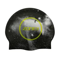 

Black Custom Printed 100% Silicone Waterproof Swim Caps For Swimming with Custom Logo