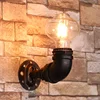 Wholesale Price Wrought Iron Water Pipe Antique Brass Wall Lamp Hotel Bar Pub Industrial Decor Vintaage Wall Mounted Lights