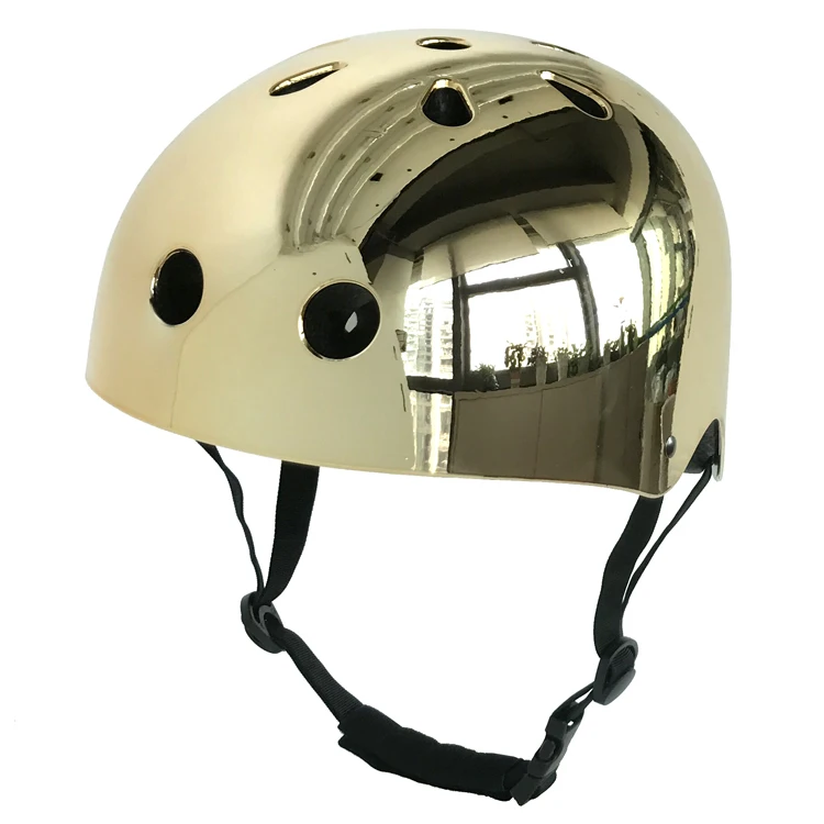 chrome bicycle helmet