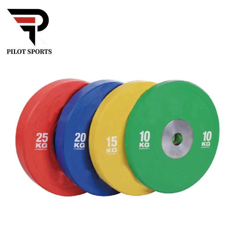 

Hot Sale Beautiful Color Gym Bumper Weight Plates With Low Price, Green,yellow,blue,red,black