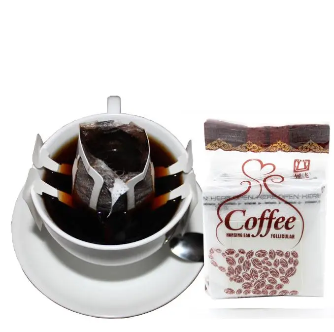 

50Pcs / Pack Coffee Filter Paper Bag Portable Hanging Ear Coffee Filters Paper Single Serve Pour-Over Coffee liter bag, White