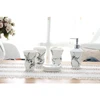 New design marble bathroom accessories 4pcs grace white ceramic toothbrush holder