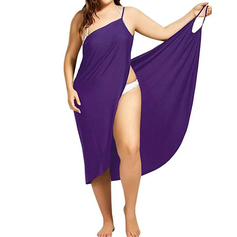 

Women Spaghetti Strap Backless Beach Cover Up Maxi Dress