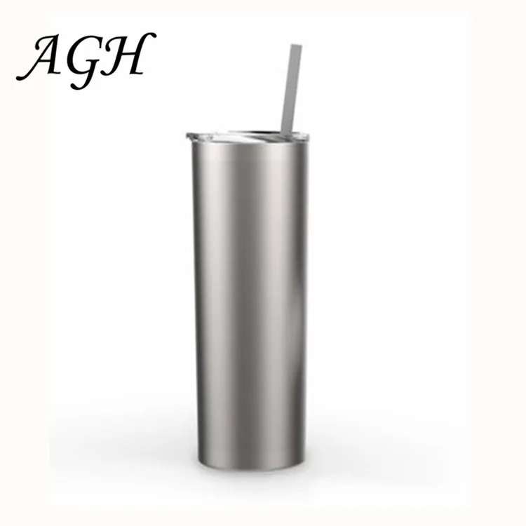

20OZ Wholesale Colorful Skinny Stainless Steel Tumbler with Straw Vaccum Cup Tumbler, Customized color acceptable for skinny tumbler