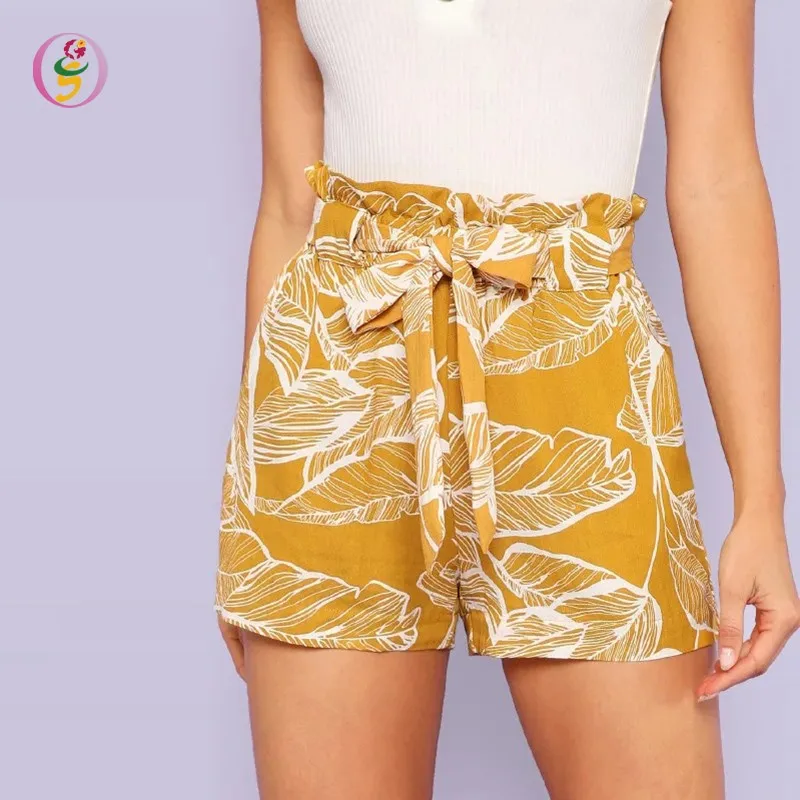 self belted shorts