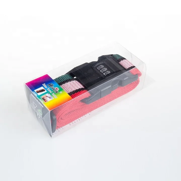 

Pvc Transparent Box Colorful Password Lock Travel Luggage Strap