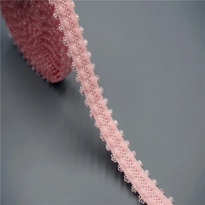 Hot Sale Picot Edged Braided Band Custom Print Fold Over Elastic Sewing