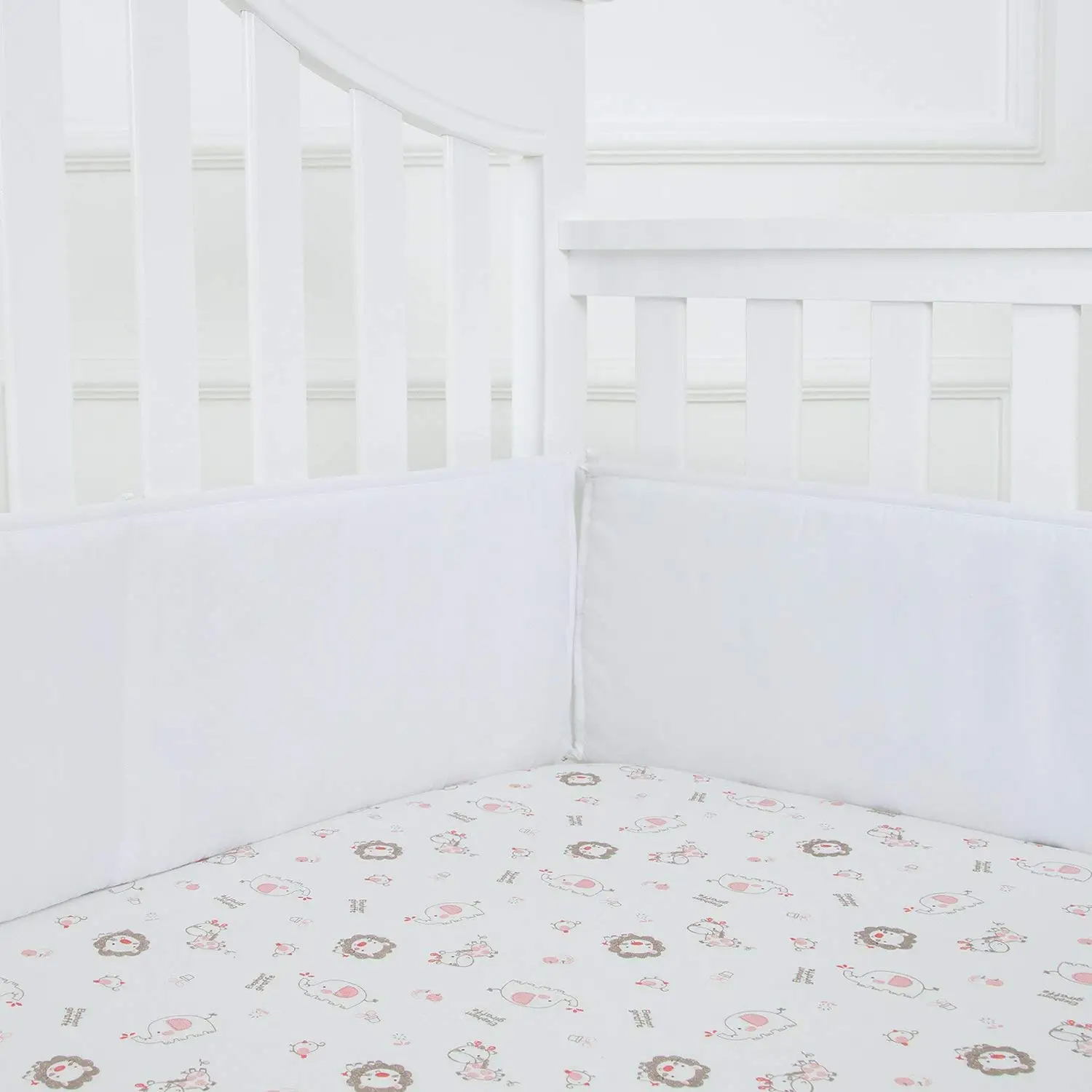 habibee baby breathable cotton crib bumper pads for standard cribs machine washable padded crib