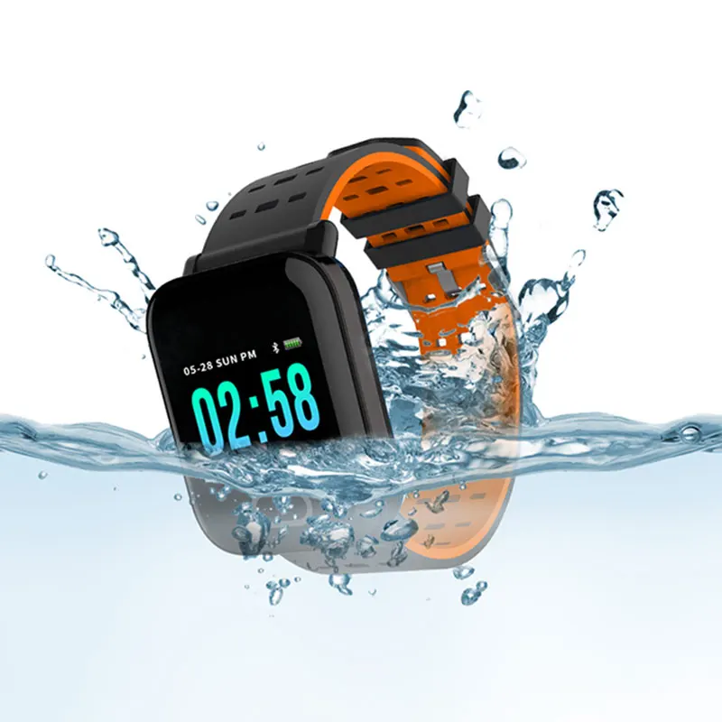 

2020 amazon best seller colorful screen BT 4.0 blood pressure heart rate fitness sport oem A6 smartwatch smart bracelet
