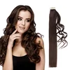 Remy Hair Human Hair 20pcs Tape in Straight Hair Extensions Dark Brown #4 50g Per Pack