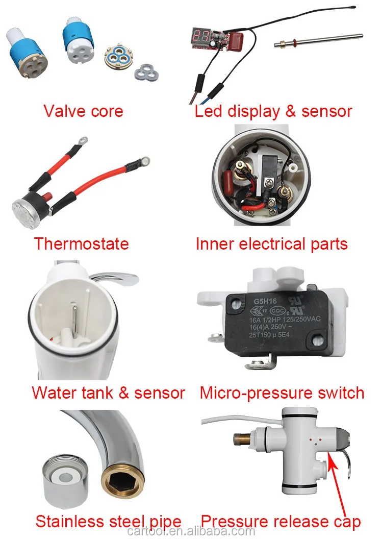 3000w Eu Plug High Quality Tankless Instant Electric Hot Water Heater