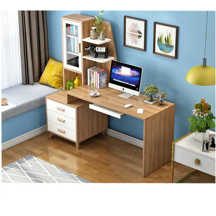 Escritorio De Madera De Estilo Moderno Barato,Mesa De Estudio Para