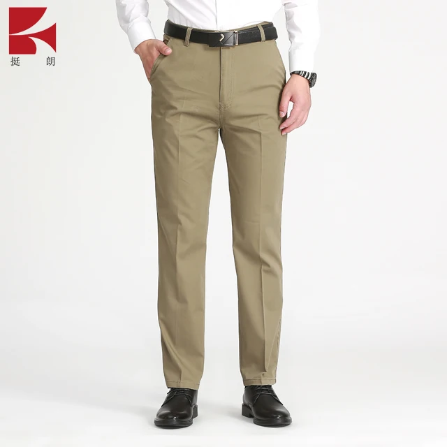 

Business casual men's comfortable loose trousers wholesale stock straight slacks pants large size men's clothing, Khaki