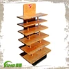Six shelves with an ebonized base , peanuts display rack , candy display stand , antique wooden stand