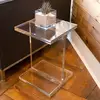 Thermal Bending Acrylic Coffee Table Acrylic Simple Style Side Table