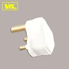 PC Rewireable Sleeved 5A 3 Round Pin Electrical Adapter Plug Top