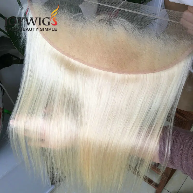 

raw indian human hair swiss pre plucked transparent lace frontal piece 613 ear to ear blonde frontal, 613# blonde color