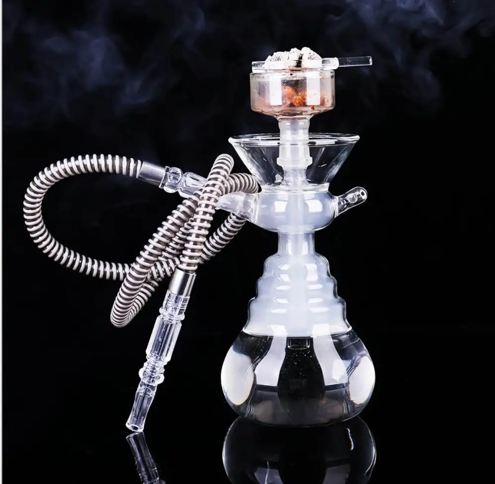 2019 New design glass Hookah Shisha with acrylic hose