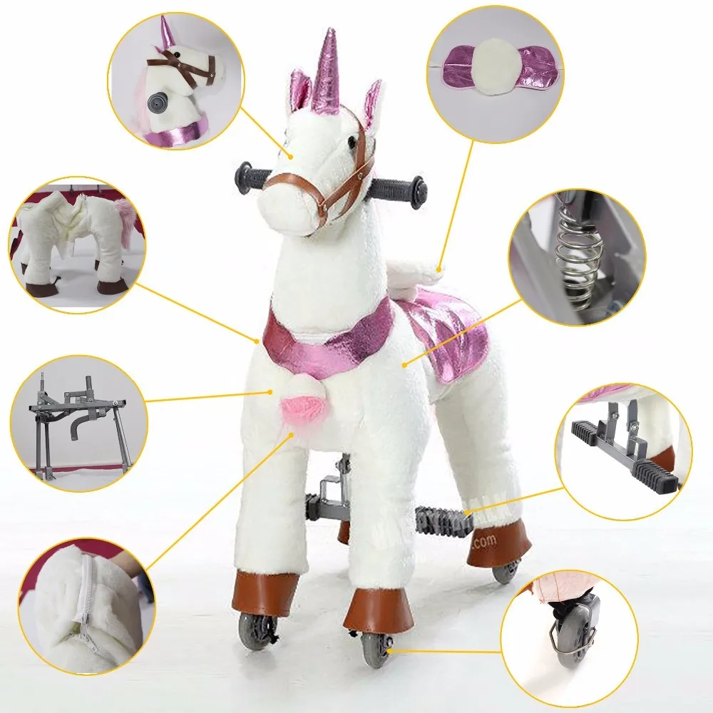 Hi Ce Wholesale Hot Sale Cheaper Price Mechanical Horse Ride On Animal Toy Horse On Wheels For