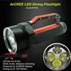 JEXREE 4x Cree xml-t6 rechargeable led torch led diving flashlight 4*cree rainproof coon hunting light