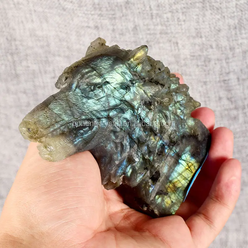 labradorite wolf head