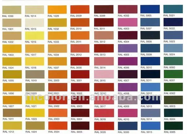 Nombre de colores de pintura