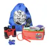 Global Explorers - Outdoor Adventure Pack for Kids, Toy Binoculars, Flashlight, Whistle, Compass, Magnifying Glass ,Backpack