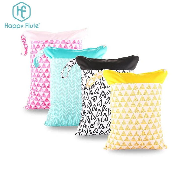 

Wet bag Happy Flute Wholesale PUL Printed Baby Diaper Bag For Mother and Bby, Colorful/customized