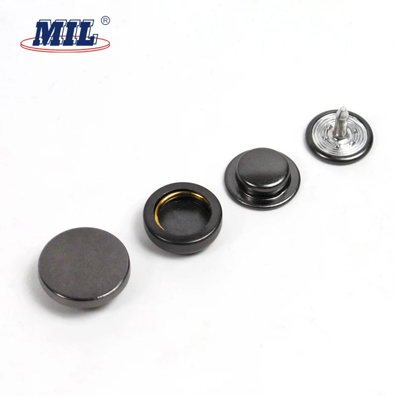 4 parts metal snap fastener button for clothing