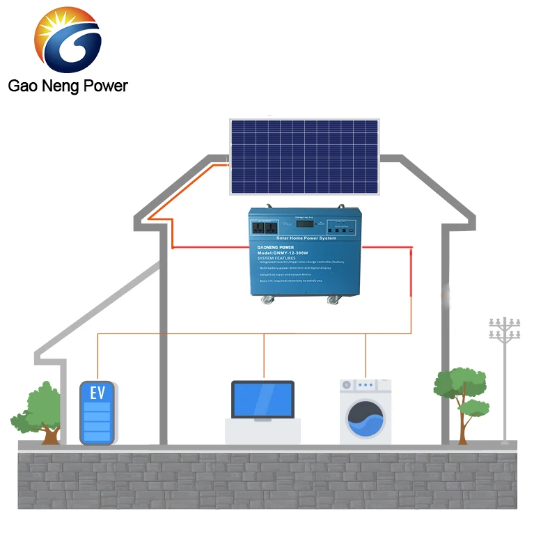 
220V 300W 65ah solar home generator all in one system 