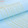 SLand Jewelry wholesale 18K gold plated solid 925 sterling silver chain bulk for jewelry making women/girls DIY necklace