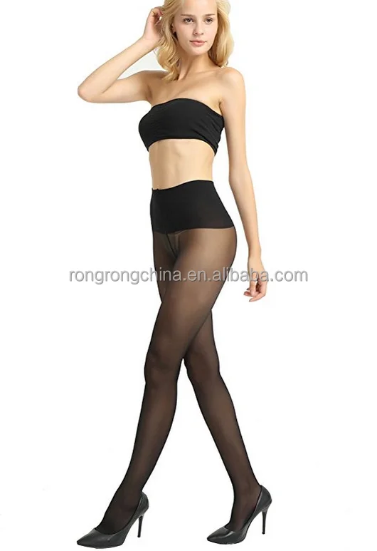 
Women 40 Den Control Top Pantyhose, Soft Tights with Sheer Toe 