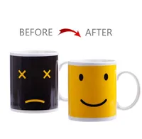 

Ceramic color changing cup, creative Bone china smile mug, advertising cup temperature control mug for gifts