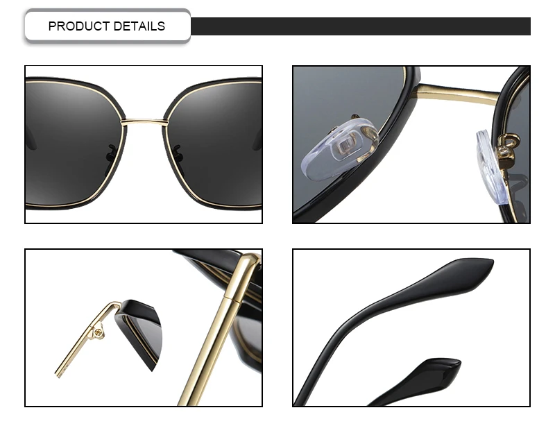 2019 New arrival hot sale women polygon sunglasses fancy shipping metal frame uv400 oversized sunglasses
