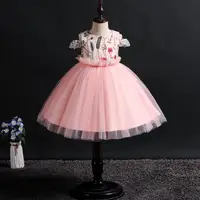 

European style one year baby party dresses flower girl bridesmaid dress patterns baby girls frocks designs for birthday