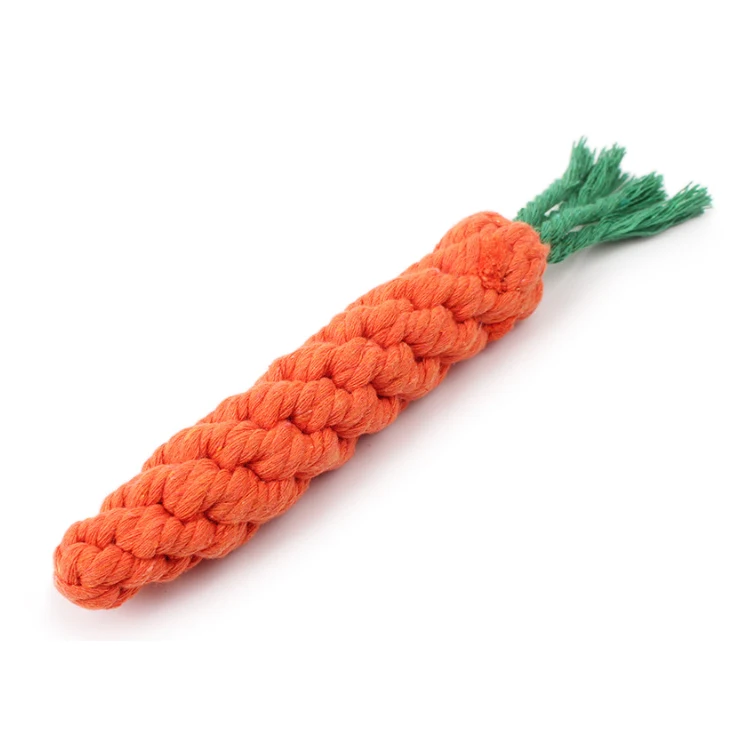 
Wholesale rubber and cotton rope tug dog chew toy 