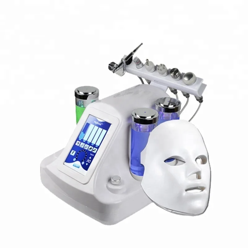 

New arrive 7 in 1 hydrodermabrasion ,led mask ,cryotherapy is cryo pen , bio, rf clean beauty equipment