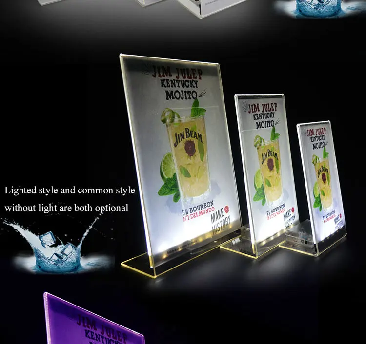 Best Cheaper High Quality Restaurant Acrylic Led Menu Holder Buy Acrylic Menu Holder,Led Menu
