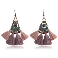 

Mix color tassels drop earrings women Bohemia brown beige purple pink Charms Drop Earrings Women Ear drop Ear jewelry
