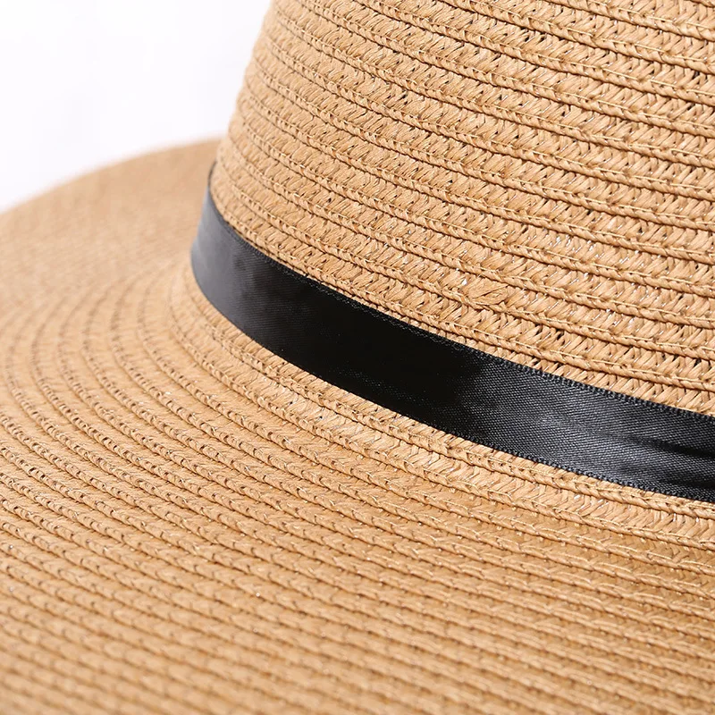 Hot Sale Round Raffia Wide Brim Straw Hats Summer Sun Hats For Women