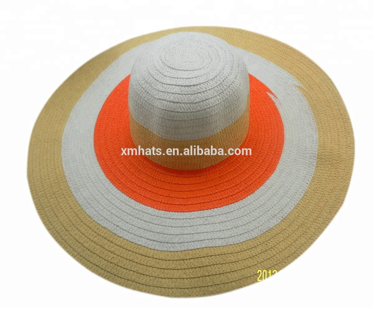 Zhejiang manufacture summer wide brim paper braid straw hat