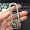 100% titanium key chain quickdraw carabiner snap hook titanium alloy key ring